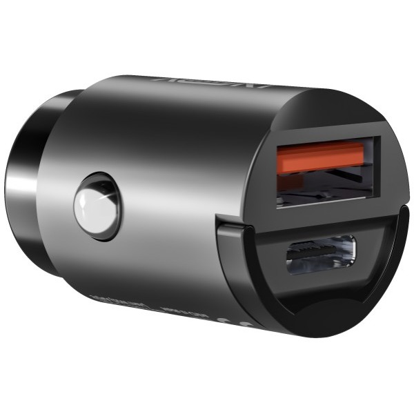 Фото - Автомобильное зарядное устройство YOKI IronMini Type-C + USB PD&QC 30W Black (YK-ICC30ACT)